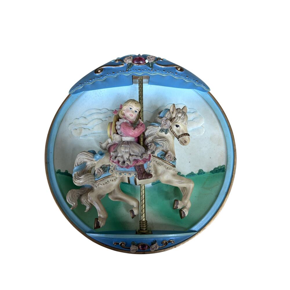 Road Studios Carousel Daydream Swept Away Musical Plate 1994 Vintage Collectible